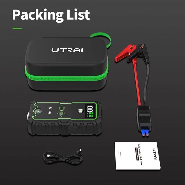 Бустер (пусковий пристрій) UTRAI JS-1 Pro 2500A, 12В, 59,2Wh (1388) 1388 фото Бустер (пусковий пристрій) UTRAI JS-1 Pro 2500A, 12В, 59,2Wh (1388) 1388 фото