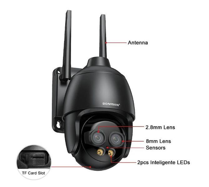 4G камера Boavision HD40S14HX-4G 8MP (WiFi, IP, PTZ) (1277) 1277 фото 4G камера Boavision HD40S14HX-4G 8MP (WiFi, IP, PTZ) (1277) 1277 фото