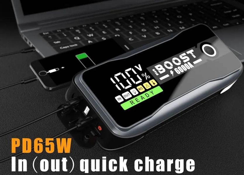 Бустер (пусковое устройство) iBoost L083 (6000A, 27000mAh / 99.9Wh) 1297 фото