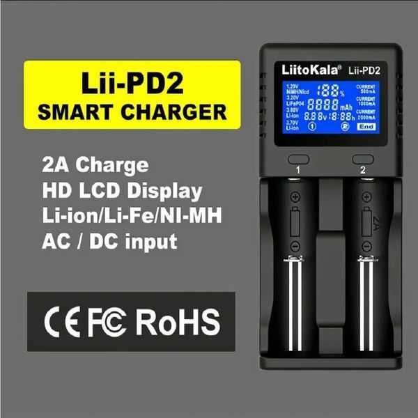 Зарядное устройство Liitokala Lii-PD2 18650, AA (универсальный) 1308 фото