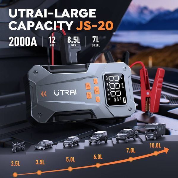 Бустер (пусковое устройство) UTRAI JStar 20 2000A 39.6Wh + компрессор 1378 фото Бустер (пусковое устройство) UTRAI JStar 20 2000A 39.6Wh + компрессор 1378 фото