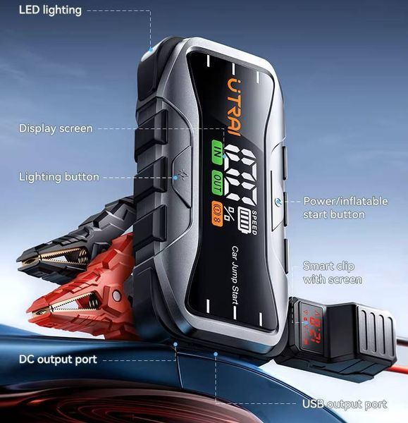 Бустер (пусковий пристрій) UTRAI JStar 10 6000A 12V 27000 mAh (1319) 1319 фото Бустер (пусковий пристрій) UTRAI JStar 10 6000A 12V 27000 mAh (1319) 1319 фото