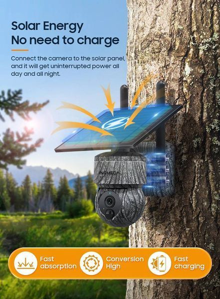 WiFi камера SECTEC ST-S517C-4M-G (4Mp, PTZ, 7800 mAh) 1397 фото